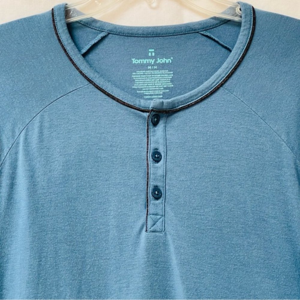 Tommy John Long Sleeves Mens Medium Top Shirt Henley Loungewear Soft Casual Cozy - Picture 10 of 10